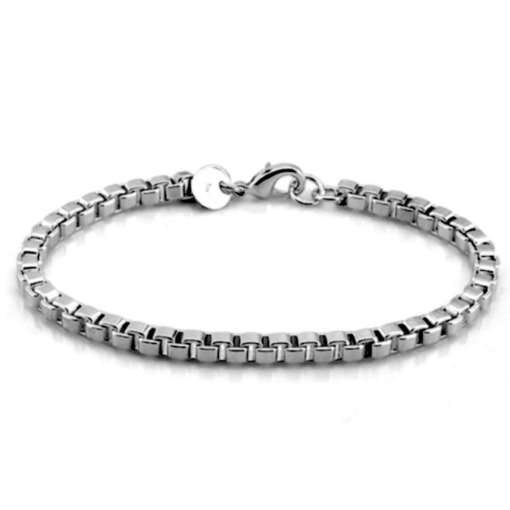 Silver Box Chain Bracelet